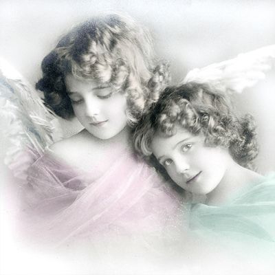 Салфетки трехслойные для декупажа, коллекция &quot;Lunch&quot; Sagen Vintage Design &quot;Цветные ангелочки&quot; — PalitraMastera