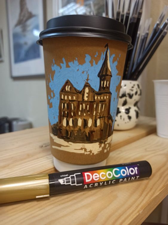 Акрил.маркер Acrylic Paint, не водост. ультратон.нак.0,75мм,перм.,д/люб.пов.GOLD MAR115/GLD /Marvy — PalitraMastera