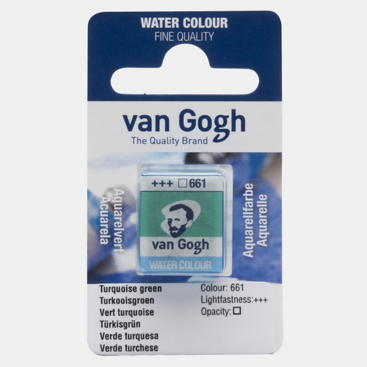 Краска акварельная Van Gogh кювета №661 Сине-зеленый New Colour — PalitraMastera