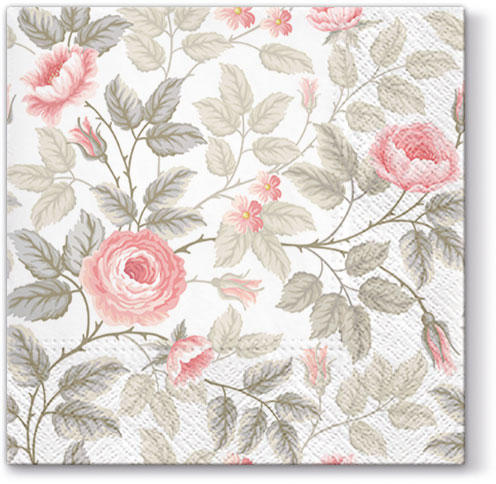 Салфетки трехслойные для декупажа, коллекция "Lunch" TETЕ a TETE "Затуманенная роза" фото 1 &mdash; PalitraMastera