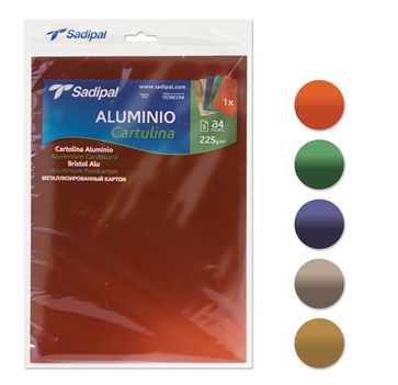 Картон цв. металлиз. SADIPAL А4, 5л., 5 цв., 225гр. фото 1 — PalitraMastera