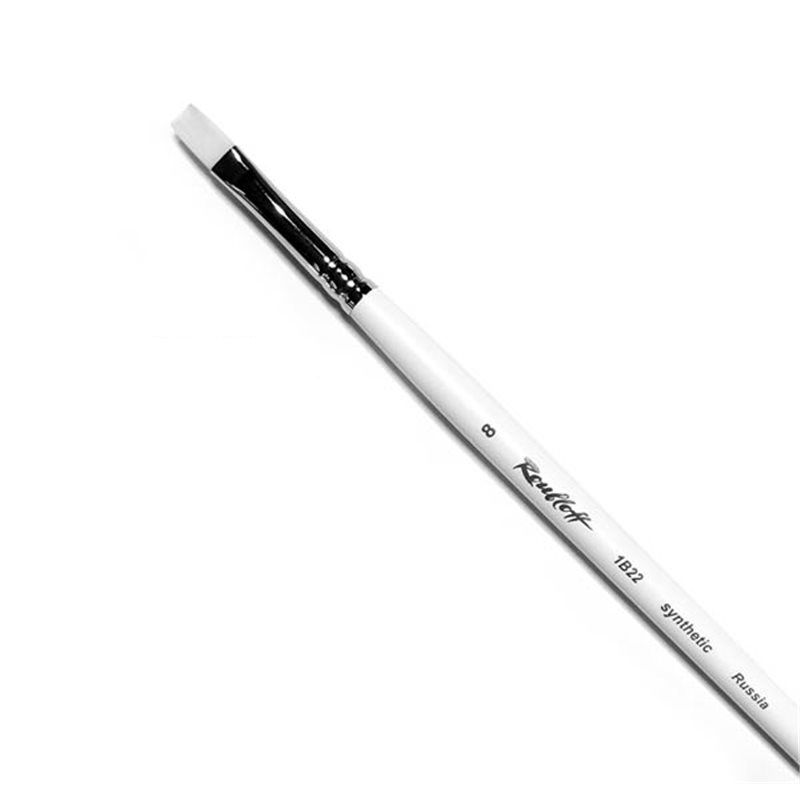 Синтетика под щетину плоская, удл. ручка № 08 /Roubloff /1B22 фото 1 — PalitraMastera