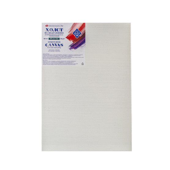 Холст грунтованный на подрамнике "Мастер-Класс", 30х50 см, 480 г/м2, 100% лён, акриловый грунт, крупное зерно фото 1 — PalitraMastera