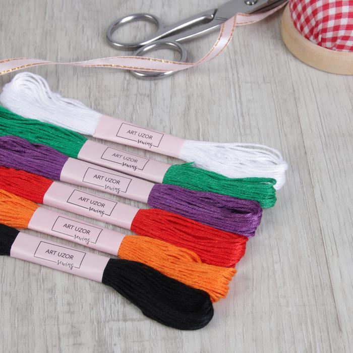 Набор ниток мулине, 8±1 м, 6 шт, цвет МИКС фото 1 — PalitraMastera