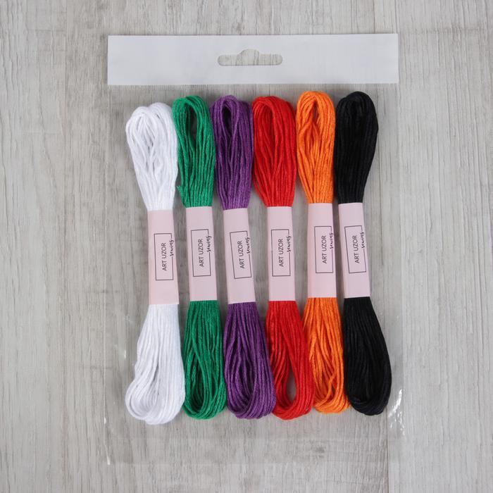 Набор ниток мулине, 8±1 м, 6 шт, цвет МИКС — PalitraMastera