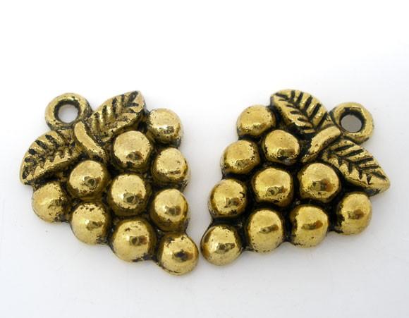 Подвеска &quot;Виноград&quot; 19.5x14.5mm (под золото) — PalitraMastera