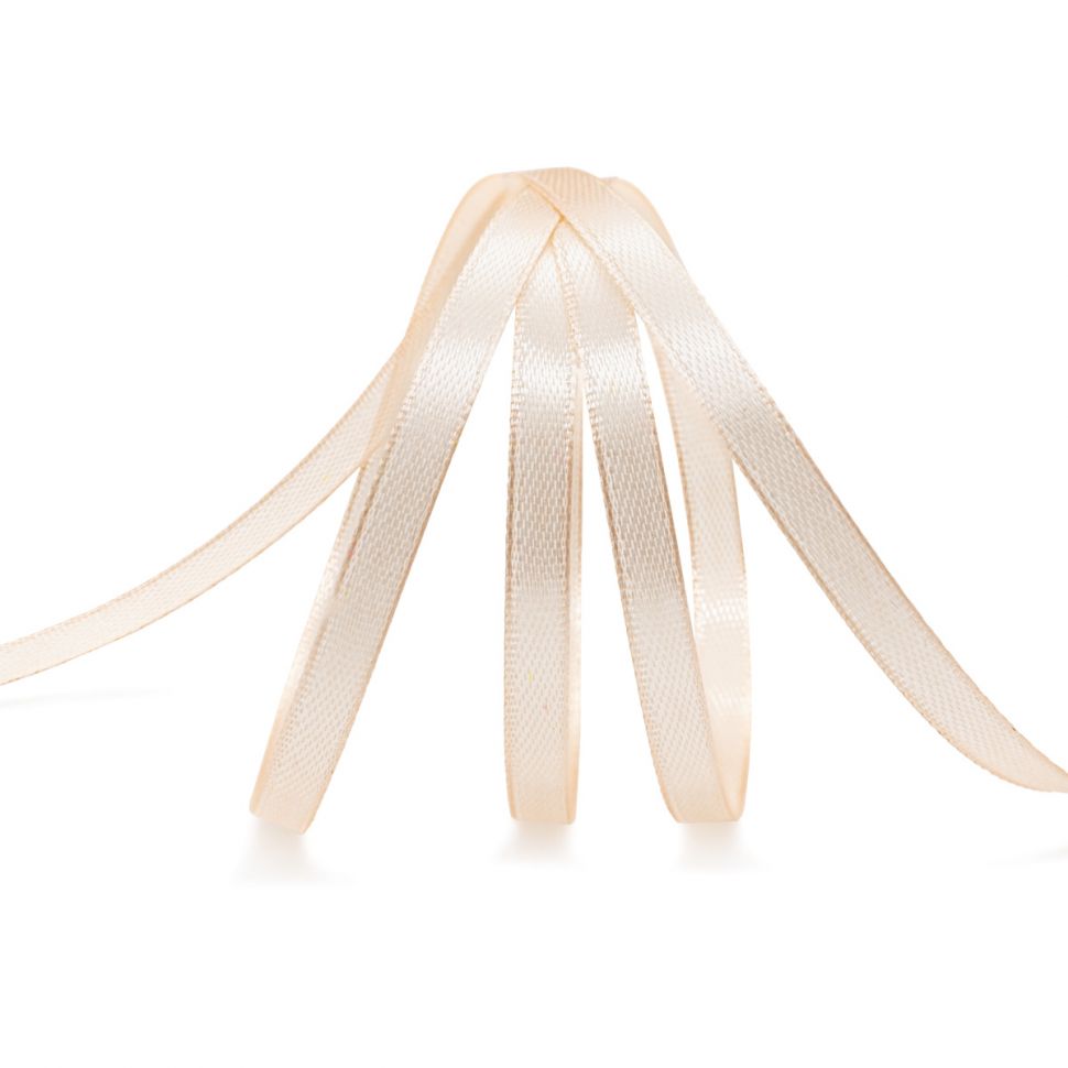 Лента атласная 0,6см*22,86м (006 светлый персик) фото 1 — PalitraMastera