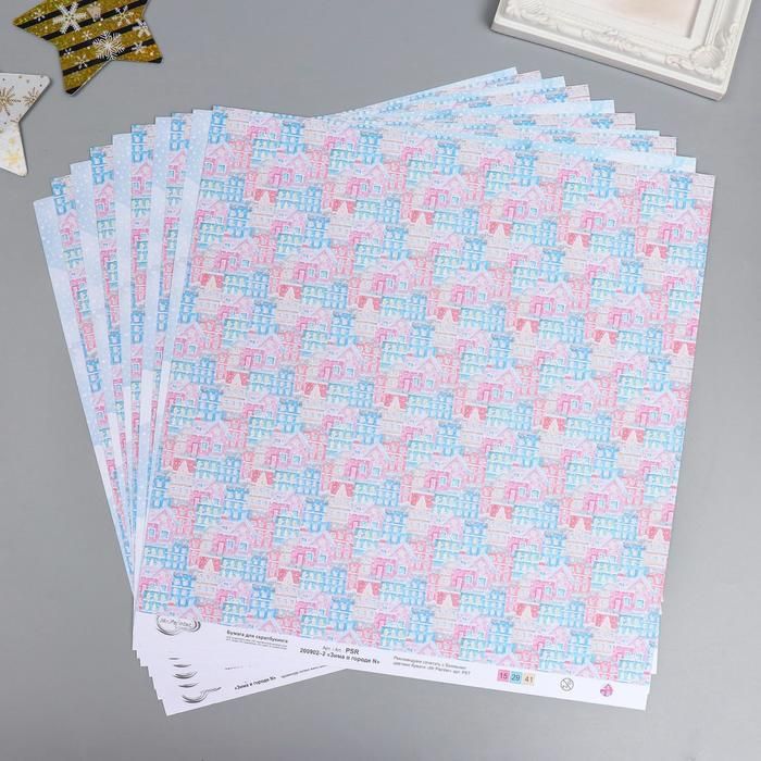 Бумага для скрапбукинга "Зима в городе N" 190 г/кв.м 30.5 x 30.5 см №2 7372654 фото 1 — PalitraMastera