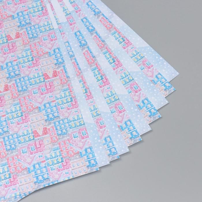 Бумага для скрапбукинга &quot;Зима в городе N&quot; 190 г/кв.м 30.5 x 30.5 см №2 7372654 — PalitraMastera