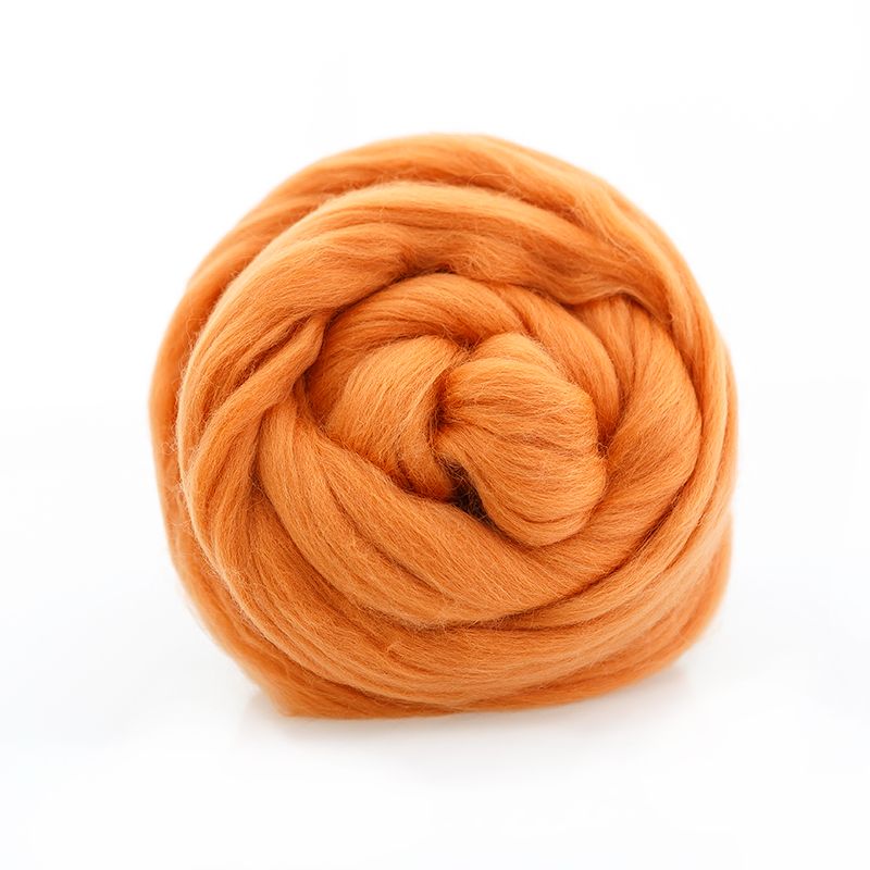 Пряжа ТР ГЛ Полутонкая  для валяния 100% шерсть 100 г №2212 абрикос фото 1 &mdash; PalitraMastera