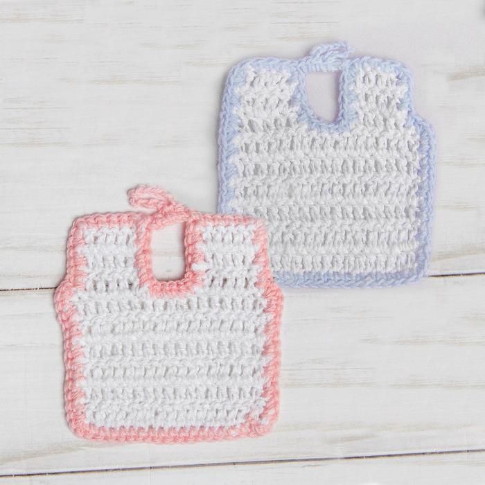 Одежда для пупсов «Нагрудник вязаный», цвета МИКС — PalitraMastera