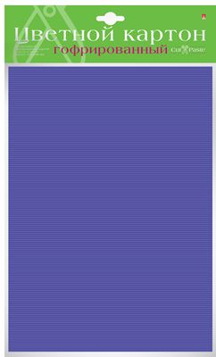 Картон цв. гофро А4 4л. 4цв. "Базовые цвета" фото 1 — PalitraMastera