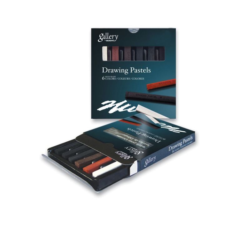 Пастель для рисования 6 цветов в картонной коробке — PalitraMastera