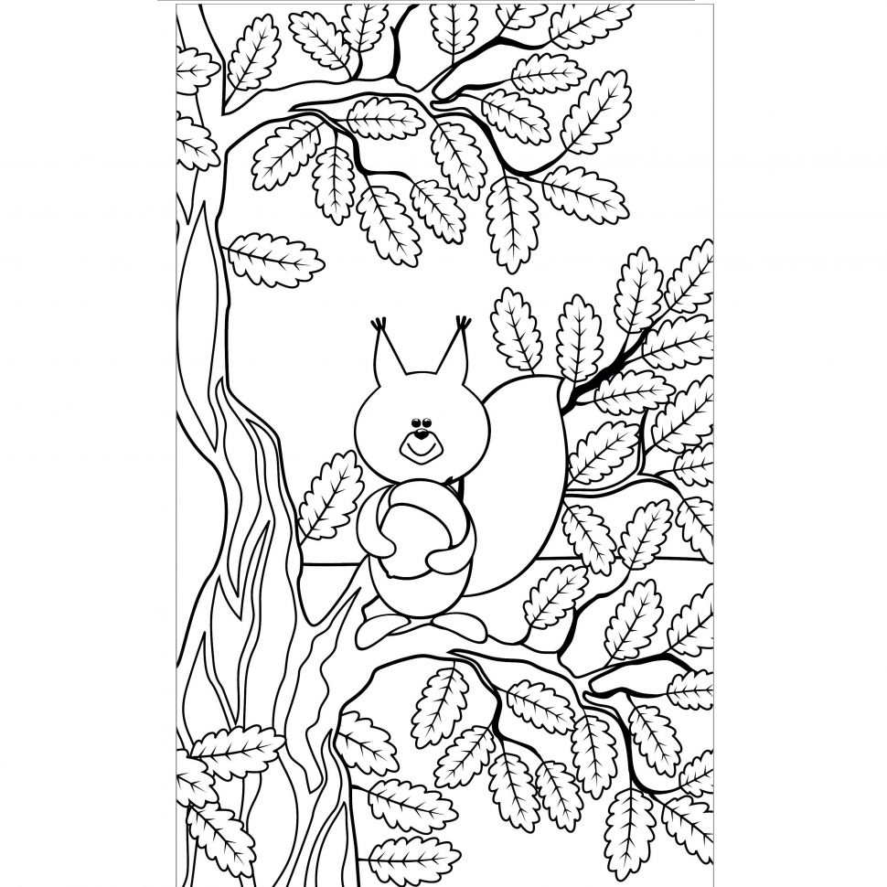 Цветик Холст на подрамнике с эскизом, "Бельчонок", 15х25см фото 1 &mdash; PalitraMastera