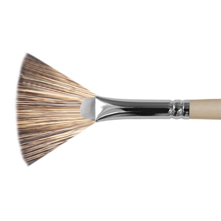 Кисть Имитация мангуста, веерная, для масок №10 — PalitraMastera