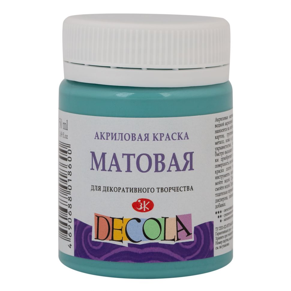 Турецкая зелёная акрил матовый Декола 50 мл фото 1 — PalitraMastera