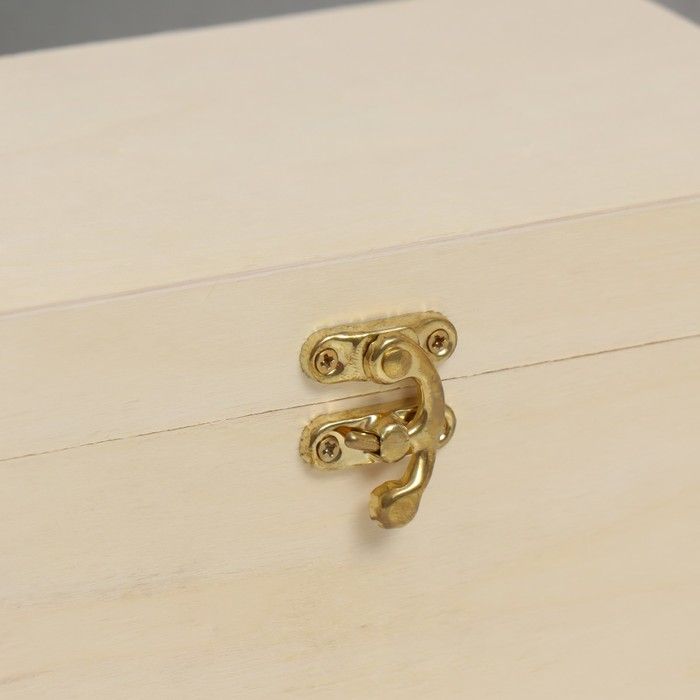 Шкатулка дерево под роспись с ящиком &quot;Прямоугольная&quot; замок крючок 20,5х11,5х10 см 9703469 — PalitraMastera