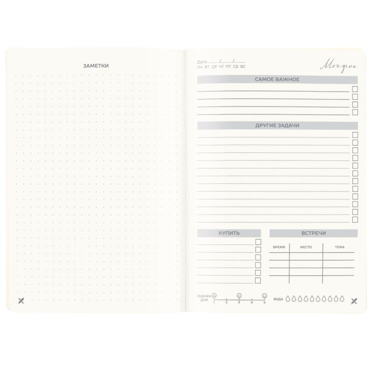 Ежедневник А5 недат. LOREX REPTILE 96 л. инт. обл. жемчужный лин. &mdash; PalitraMastera