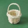 Миниатюра кукольная - корзинка, цвет белый  4022575 фото 2 — PalitraMastera