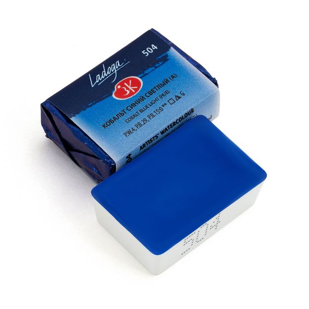 Ладога акварель кювета, 504 кобальт синий светлый (А) 2,5 мл — PalitraMastera