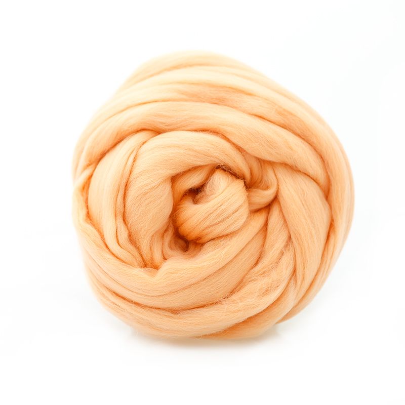 Полутонкая шерсть 100% персик 2862, 100гр  для валяния фото 1 &mdash; PalitraMastera
