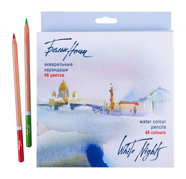 Набор акварельных карандашей 48цв Белые Ночи , в картонной коробке — PalitraMastera
