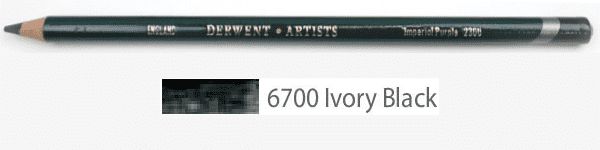 Профессиональный цветной карандаш Artist, круглый корпус 8 мм, грифель - 4 мм, цвет -  6700 черная слоновая кость фото 1 — PalitraMastera