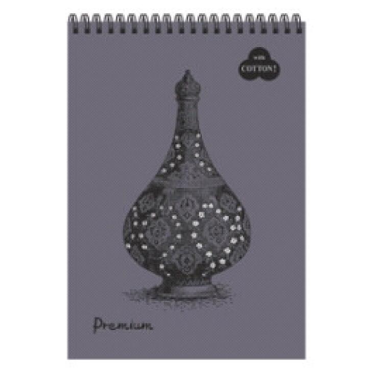 Блокнот  &quot;Premium Pearl grey&quot; (серый жемчуг) 30 л А4 на пружине — PalitraMastera