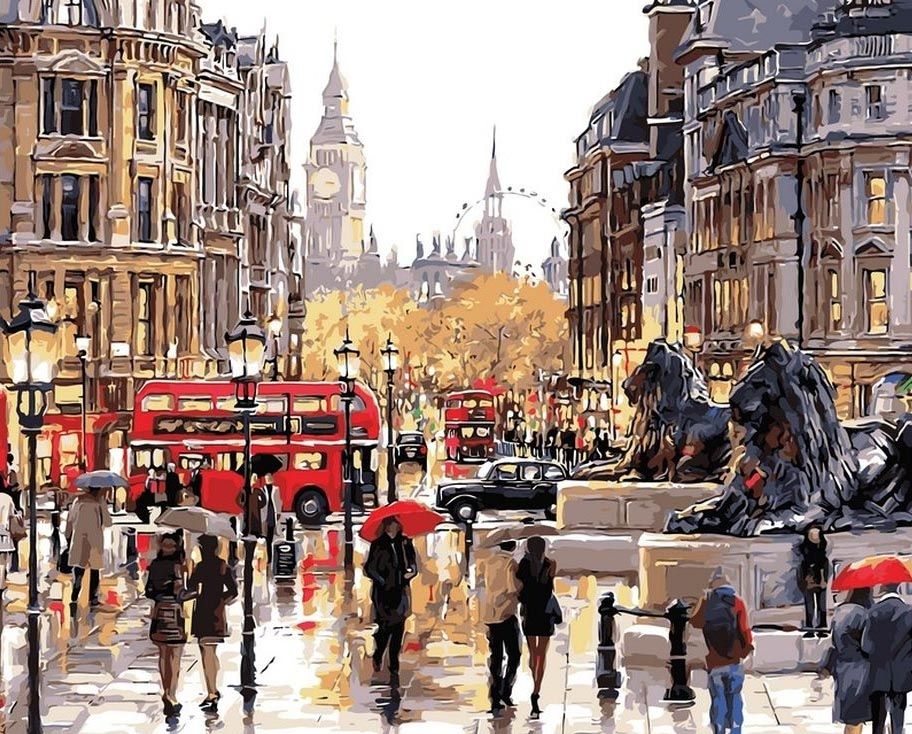 Картина по номерам GX 9795 Лондонская улица 40*50 фото 1 &mdash; PalitraMastera