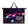 Папка А3 с ручками пластик молния сверху 50 мм 470*335 мм ПМ-А3-26 мал "SPAСE FEST" син 9675434 фото 1 — PalitraMastera