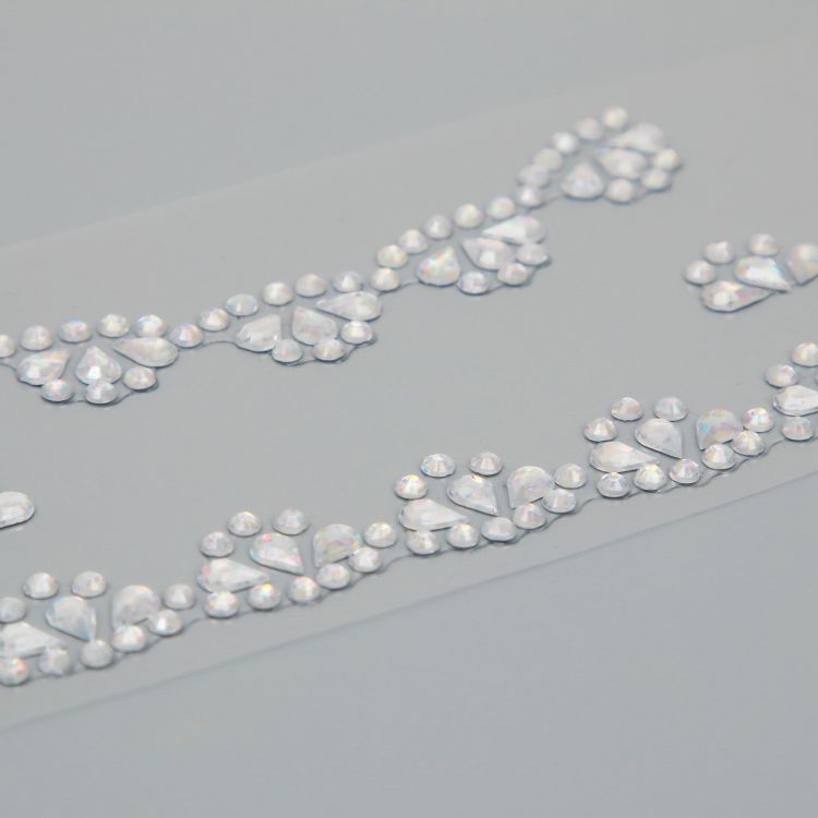 Наклейка пластик стразы "Цветное ожерелье" МИКС 11,6х18 см  9880236 &mdash; PalitraMastera