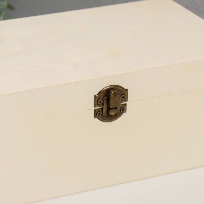 Шкатулка дерево под роспись &quot;Прямоугольная&quot; замок пряжка 23,5х14х9,5 см 9703485 — PalitraMastera