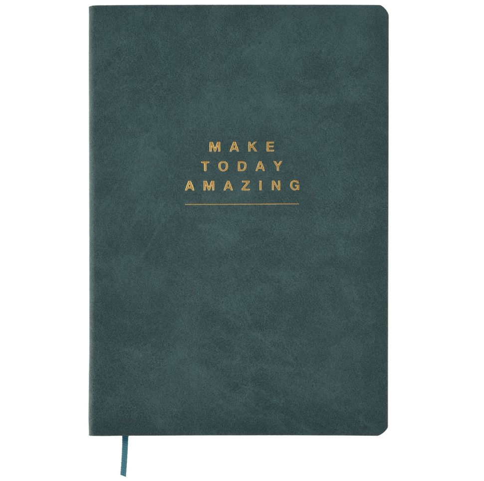 Ежедневник А5 недат. LOREX GRAVITY 80 л. лин. морск. волны инт. обл. иск. кожа, фольга ляссе фото 1 &mdash; PalitraMastera