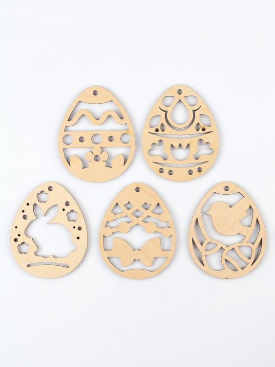 Заготовки для творчества. Роспись по дереву «Пасха: пасхальные подвески», 5 шт. — PalitraMastera