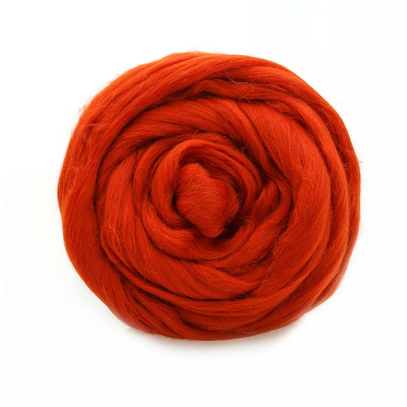 Пряжа ТР ГЛ Полутонкая  для валяния 100% шерсть 100 г №3213 коньяк фото 1 &mdash; PalitraMastera