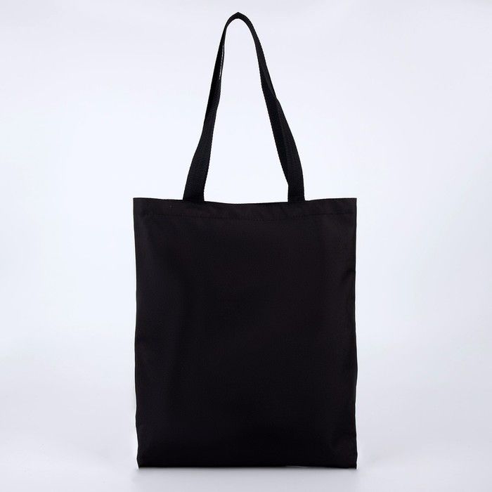 Сумка-шопер без молнии, без подкладки, цвет чёрный — PalitraMastera