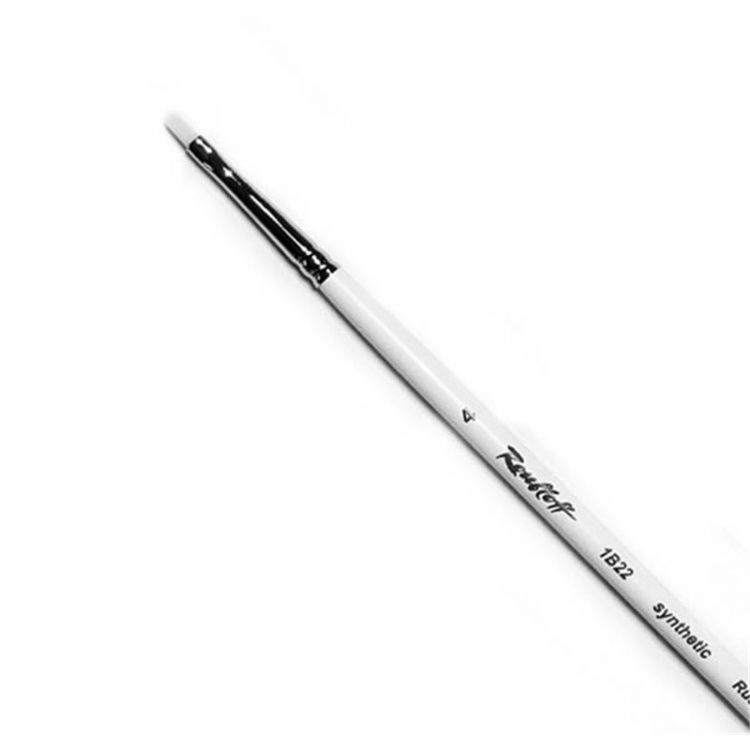 Синтетика под щетину плоская, удл. ручка № 04 /Roubloff /1B22 — PalitraMastera