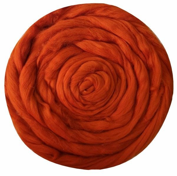 Тонкая шерсть 100%  рябина 250, 100гр мериносовая для валяния фото 1 &mdash; PalitraMastera