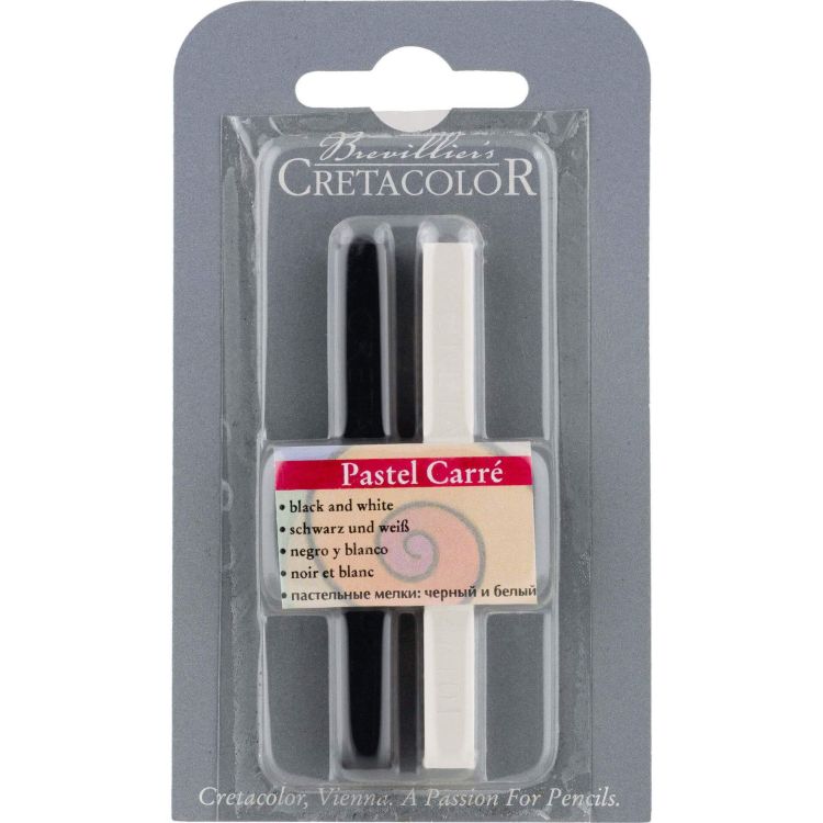 Пастель Carre черная и и белая в блистере — PalitraMastera