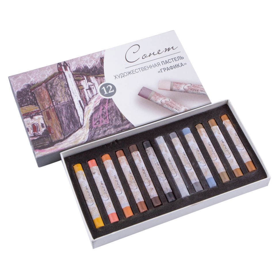 Набор художественной пастели "Графика" "Сонет", 12 цв. фото 1 — PalitraMastera