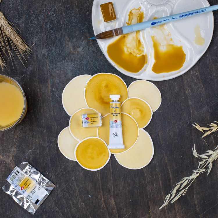 Железоокисная желтая акварель &quot;Белые ночи&quot; туба 10 мл — PalitraMastera