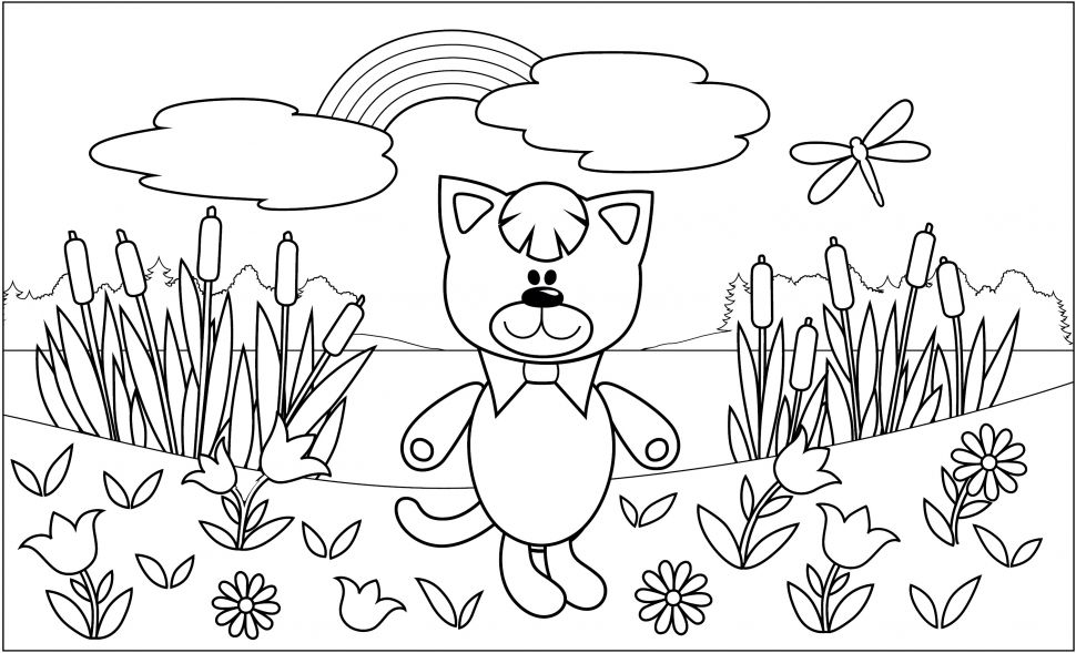 Цветик Холст на подрамнике с эскизом, "Котенок", 15х25см фото 1 &mdash; PalitraMastera