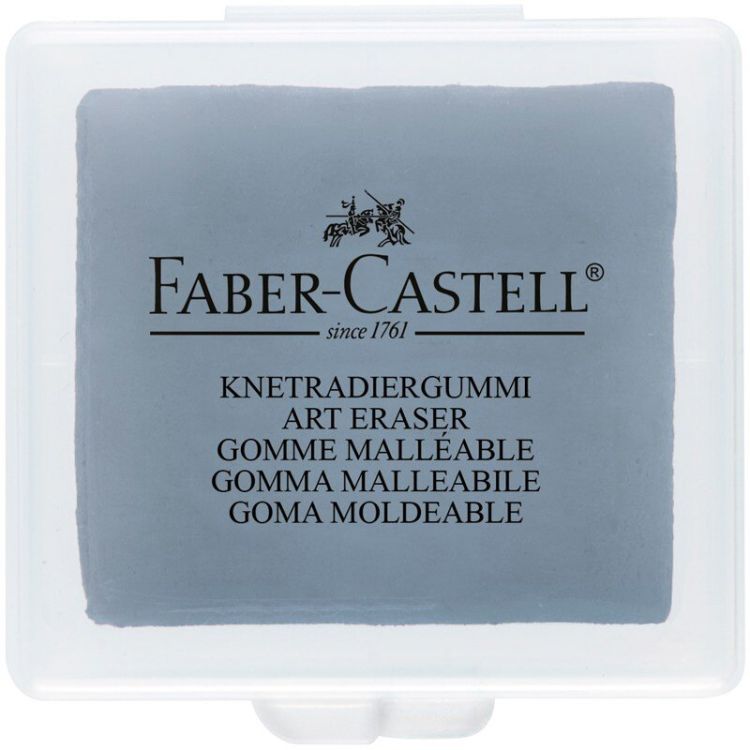 Ластик-клячка FABER-CASTELL для художественных работ, формопласт,  серый, инд.упак./ МАЛАЙЗИЯ — PalitraMastera