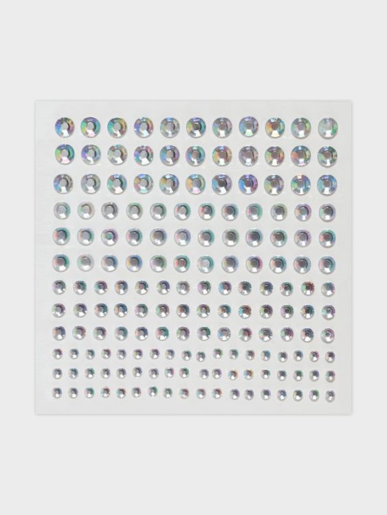 Стразы самоклеящиеся для декора, d=3/4/5/6 мм, набор 165 шт., с голографией &mdash; PalitraMastera