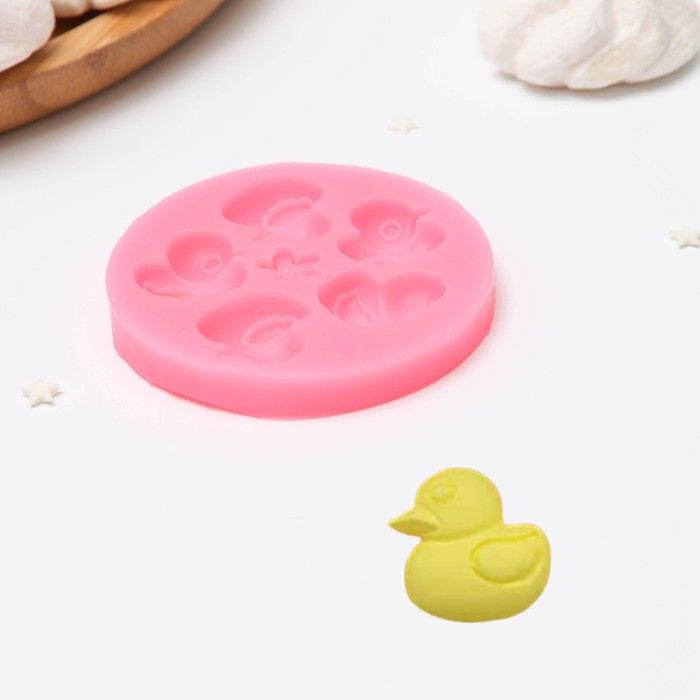 Молд «Утята», 7,77,70,8 см, цвет МИКС (подходит для изготовления мыла) — PalitraMastera