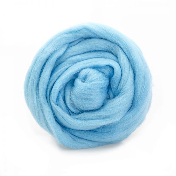 Полутонкая шерсть100% незабудка 195, 50 гр для валяния — PalitraMastera