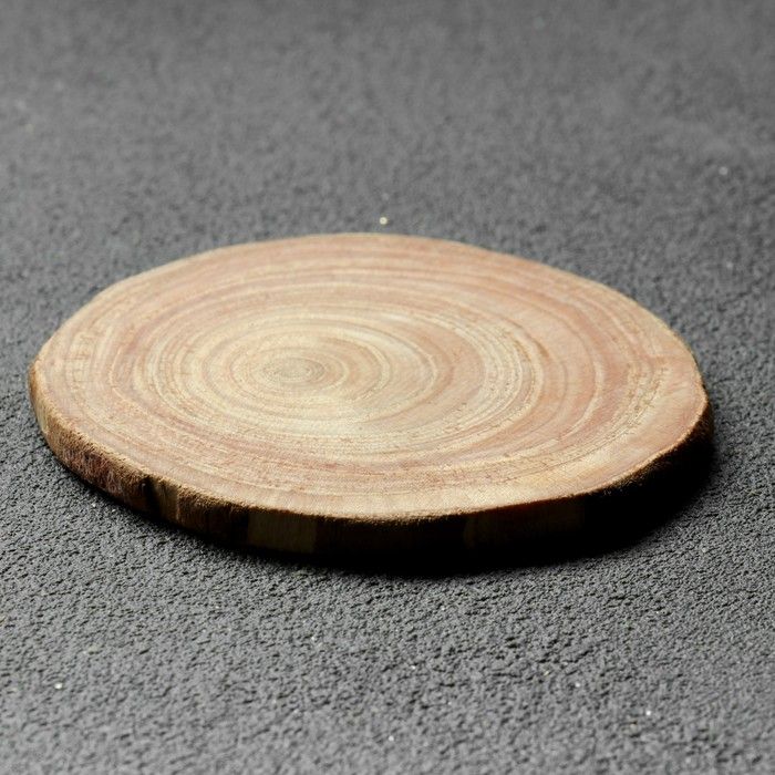 Спил дерева "Лиственницы", круглый, d=4-7 см, h=5 мм фото 1 &mdash; PalitraMastera