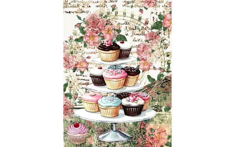 Рисовая бумага для декупажа &quot;Cadence - Craft Premier&quot;, А4, 25г/м, &quot;Сладкий стол&quot; CP00560-1 — PalitraMastera