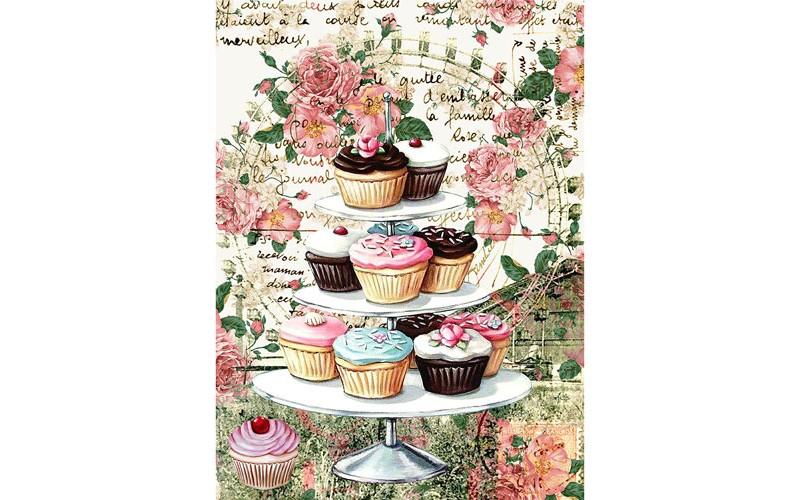 Рисовая бумага для декупажа "Cadence - Craft Premier", А4, 25г/м, "Сладкий стол" CP00560-1 фото 1 — PalitraMastera