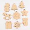 Заготовки для творчества. Набор ёлочных подвесок для росписи «Новый год!», 9 шт. фото 2 &mdash; PalitraMastera